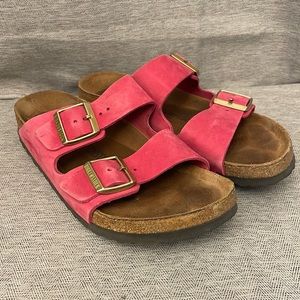 Birkenstock Big Buckle Arizona Sandals Shoes EU 40 Hot Pink